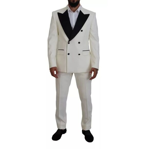 Dolce & Gabbana Black Cotton Single Breasted 2 Piece Suit
